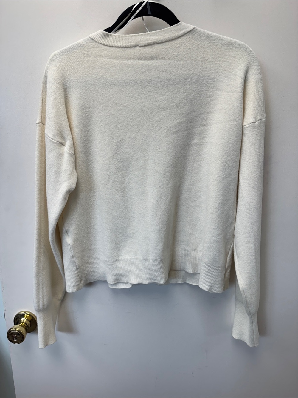 Cyrus Ivory Button-Front Round-Neck Cardigan - Picture 5 of 6